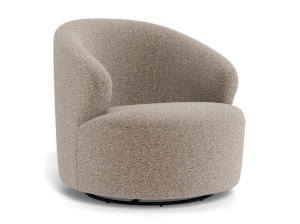 Fotoliu rotativ din textil bej Westport Quiet Object