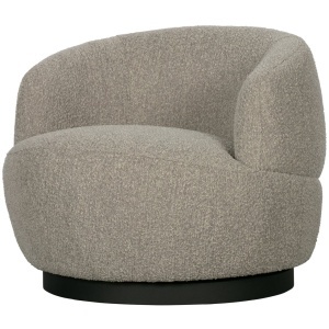 Fotoliu rotativ din textil Woolly Natural Woood