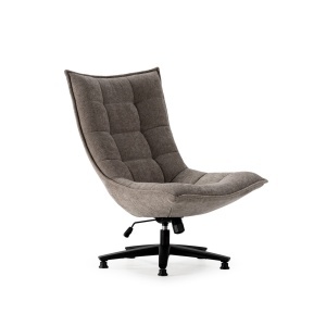 Fotoliu rotativ grej din textil Cave The Home Collection