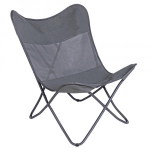 Fotoliu tip fluture exterior gri din textil Gabicce Bizzotto