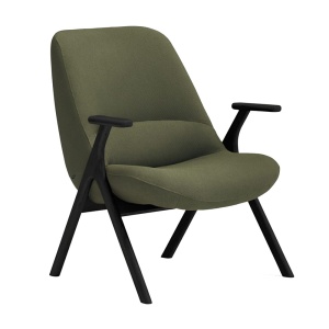 Fotoliu verde/negru din textil Dins Olal Teulat