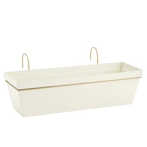 Jardiniera crem/aurie din metal 19x50 cm Tory Madam Stoltz