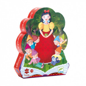 Joc tip puzzle multicolor din carton Snow White Djeco