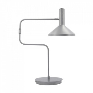Lampa birou argintiu mat din fier si alama 66 m Seoka Monograph