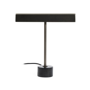 Lampa birou neagra din marmura 33 cm Lynor Kave Home