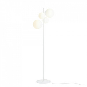 Lampadar alb din metal cu 4 becuri 161 cm Bloom Quiet Object