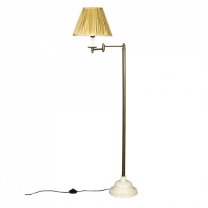 Lampadar maro alama din bumbac si aluminiu 153 cm Allis Dutchbone