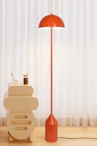 Lampadar portocaliu din metal 160 cm Mushroom The Home Collection