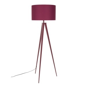 Lampadar rosu marsala din metal 157 cm Tripod Zuiver