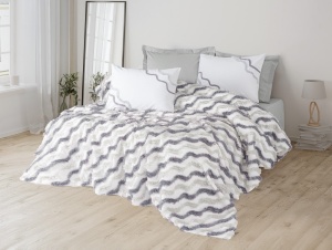 Lenjerie pat gri din fibre Eldon Double The Home Collection