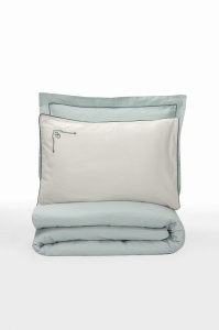 Lenjerie pat verde menta din bumbac Vanko Double The Home Collection