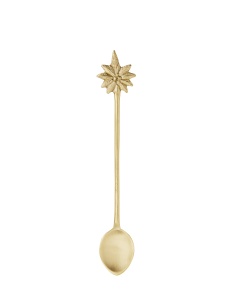 Lingurita pentru ceai aurie din metal Palm Madam Stoltz