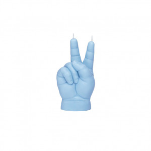 Lumanare albastra din ceara 11 cm Baby Peace Hand CandleHand