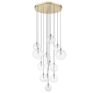 Lustra aurie din metal cu 13 becuri Milan Zuma Line