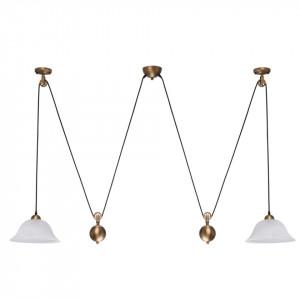 Lustra aurie din metal cu 2 becuri Classic Marc Avi MW Glasberg