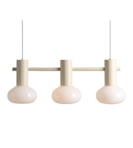 Lustra crem din metal cu 3 becuri Flo S Aldex