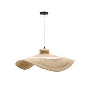 Lustra maro din fibre naturale Albenya Large Kave Home