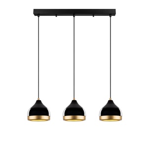 Lustra neagra din metal cu 3 becuri Yildo M The Home Collection