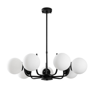 Lustra neagra din metal cu 7 becuri Antler The Home Collection