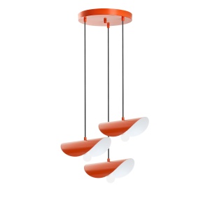 Lustra portocalie din metal cu 3 becuri Eger The Home Collection