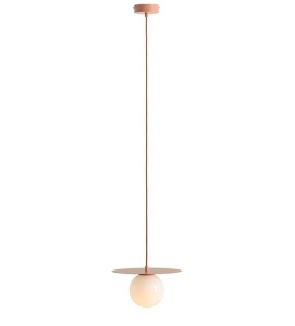 Lustra rosu corai/alba din metal Loop S Quiet Object