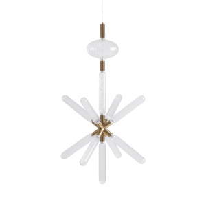 Lustra transparenta din metal cu 9 becuri Cataline Vical Home