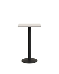 Masa bar exterior alba/neagra din metal 60x60 cm Esilda Kave Home