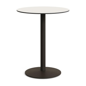 Masa bar exterior alba/verde din metal 80 cm Esilda Kave Home