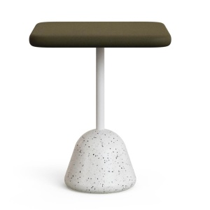 Masa bistro exterior alba/maro din ciment 70x70 cm Saura Natural Kave Home