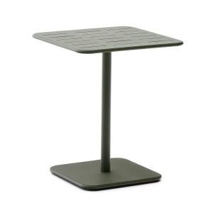 Masa bistro exterior verde din metal 70x70 cm Brai Kave Home