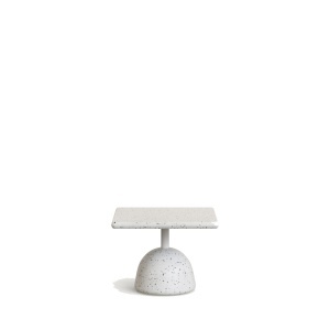 Masa cafea alba din ciment 48x48 cm Saura Kave Home
