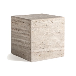 Masa de cafea bej din piatra 45x45 cm Rapolano Vical Home