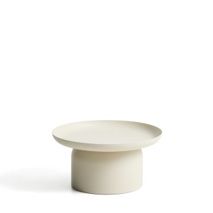 Masa de cafea exterior ecru din metal 70 cm Arcola Kave Home
