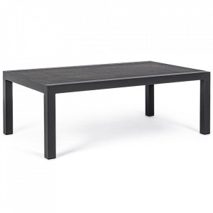 Masa de cafea exterior gri carbune din ceramica 70x120 cm Kledi Charc Bizzotto