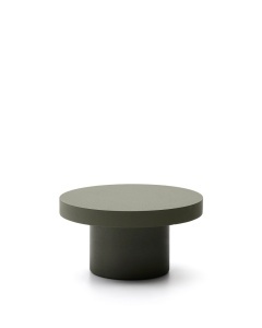 Masa de cafea exterior verde din ciment 90 cm Aiguablava Kave Home
