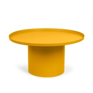 Masa de cafea galbena din metal 72 cm Fleksa Kave Home