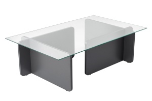Masa de cafea gri antracit din sticla 65x105 cm Flavio The Home Collection