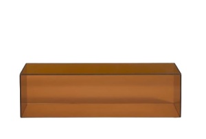 Masa de cafea maro din sticla 50x110 cm Orlia Kave Home