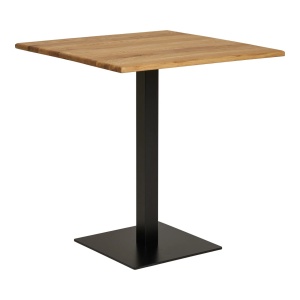 Masa de cafea maro/neagra din lemn 70x70 cm Lignano House Nordic