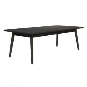 Masa de cafea neagra din lemn 60x120 cm Fabio Quiet Object
