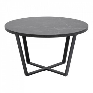 Masa de cafea neagra din metal 77 cm Amble Quiet Object