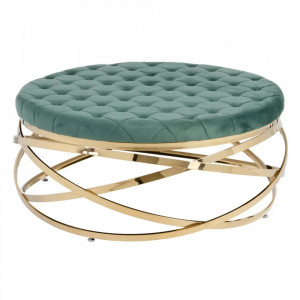 Masa de cafea verde/aurie din inox 110 cm Almar The Home Collection