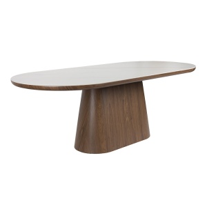 Masa dining alba/maro 90x180 cm Almira Walnut Quiet Object