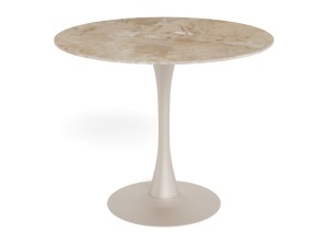 Masa dining din ceramica maro 90 cm Malta Quiet Object