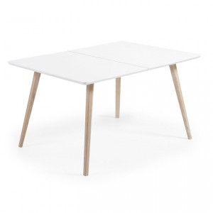 Masa dining extensibila din lemn si MDF 90x140(220) cm Eunice Kave Home