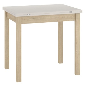 Masa dining extensibila maro/bej 60x80(120) cm Flip The Home Collection