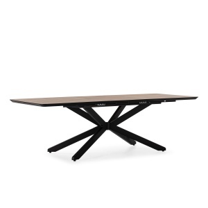 Masa dining extensibila neagra/maro din lemn 103x190(240) cm Adina The Home Collection