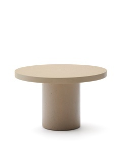 Masa dining exterior bej din ciment 120 cm Aiguablava Kave Home