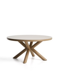 Masa dining exterior ecru din ceramica 148 cm Mirtia Kave Home
