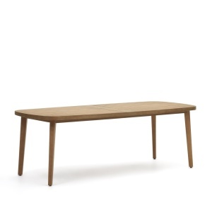 Masa dining exterior maro din lemn 100x225 cm Maset Kave Home